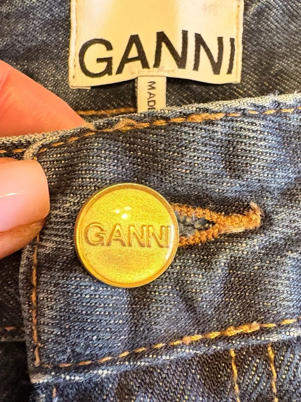 GANNI Stary Barrel Dark Blue Jeans 29 NWOT